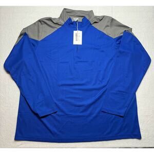 Men's Team 365 Command Colorblock Quarter-Zip pullover shirt top blue 2XL